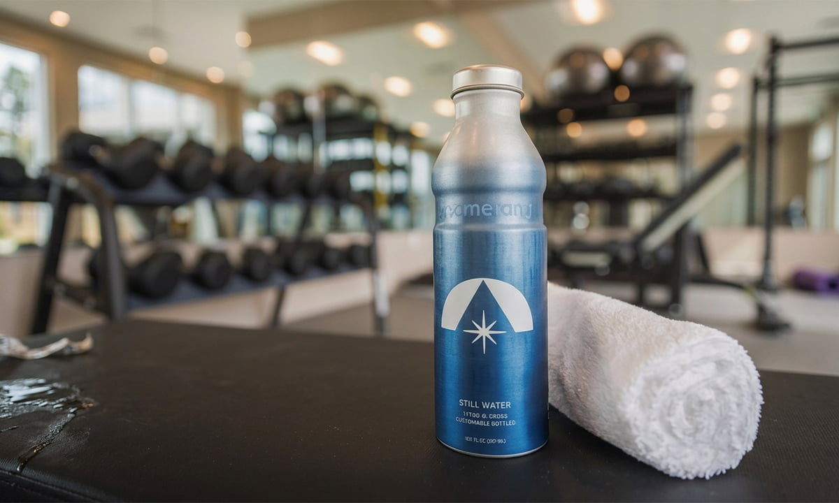 still water bottle at gym