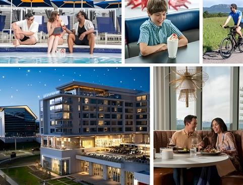 A collage of experiences/places at Hotel Polaris
