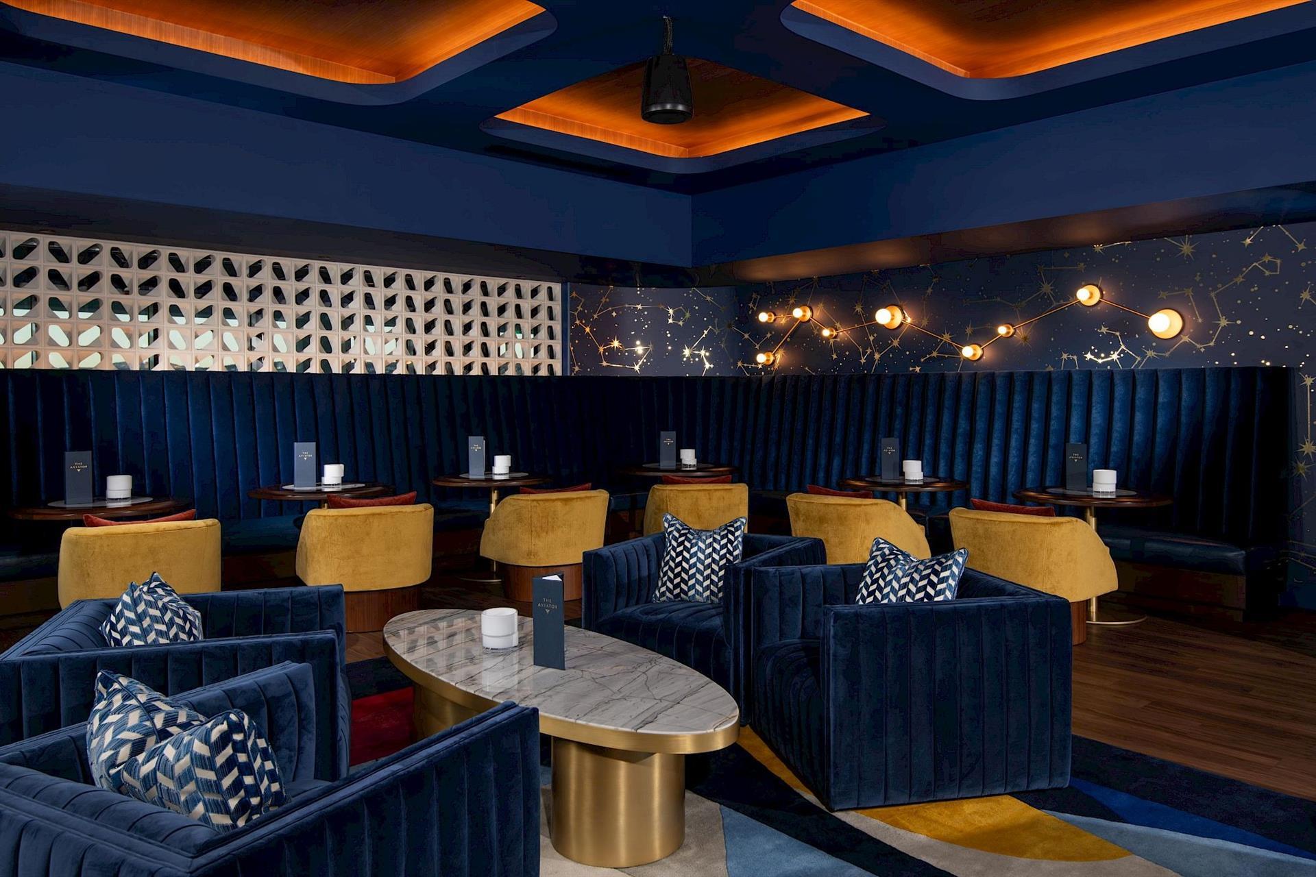 A dining area at The Aviator