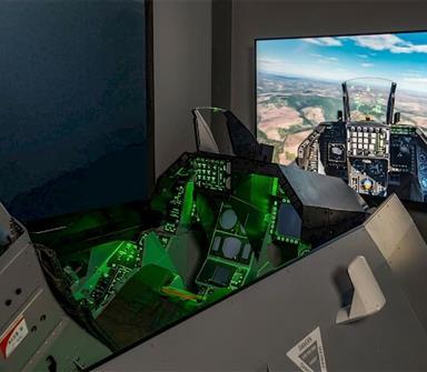 Flight simulator room